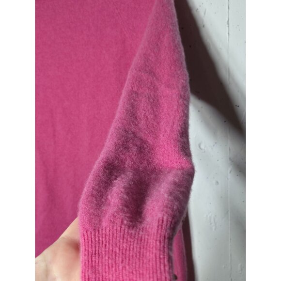 Halogen Women Pink Cashmere Wool Blend Sweater Size Small Soft Cozy Winter Fuzzy - Picture 3 of 9